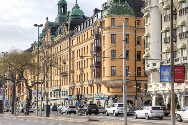 Sztokholm Szwecja Może 2013 Nasyp Miasta Zabytkowym Centrum Miasta — Zdjęcie stockowe
