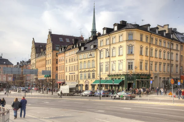 Stockholm Švédsko Může 2013 Město Nábřeží Historickém Centru Města — Stock fotografie