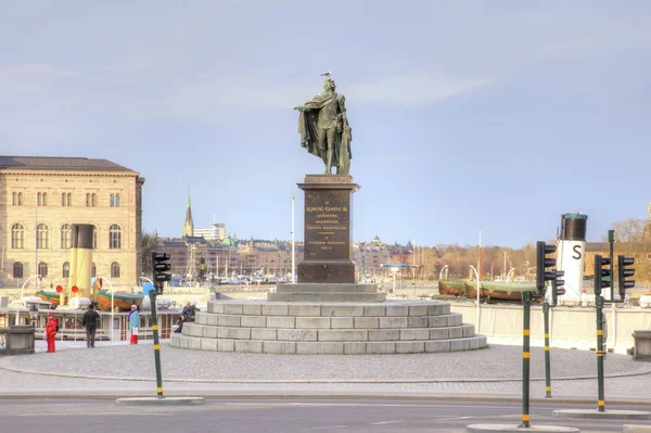 Stockholm Švédsko Může 2013 Památník Švédský Král Gustav Iii Hlavním — Stock fotografie