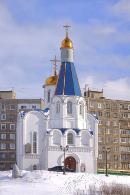 Murmansk şehir. Ortodoks Kilisesi sularında Savior