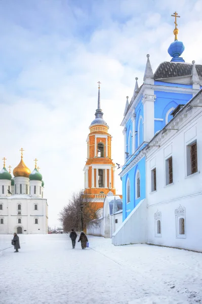 Kolomna Ρωσία Ιανουάριος 2009 Ιστορικό Ναός Που Βρίσκεται Στην Επικράτεια — Φωτογραφία Αρχείου