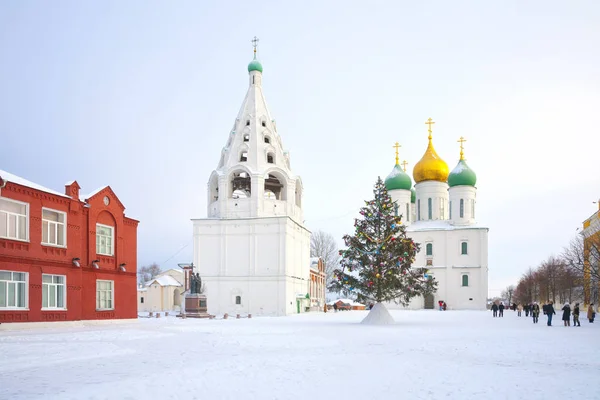 Historiska Tempel Komplex Kreml Staden Kolomna Territorium Assumption Katedralen Och — Stockfoto
