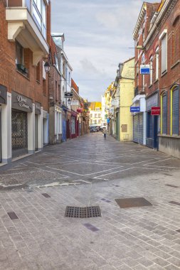 Lille, Fransa - 02.2011 olabilir: Şehrin tarihi merkezine kentsel sokaklarda