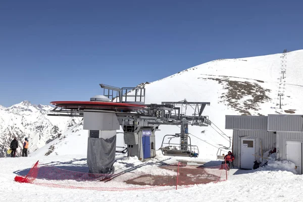 Dombay Russland Mai 2015 Station Der Seilbahn Auf Mussa Achitara — Stockfoto