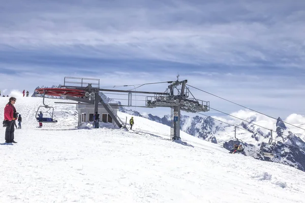 Dombay Russland Mai 2015 Station Der Seilbahn Auf Mussa Achitara — Stockfoto