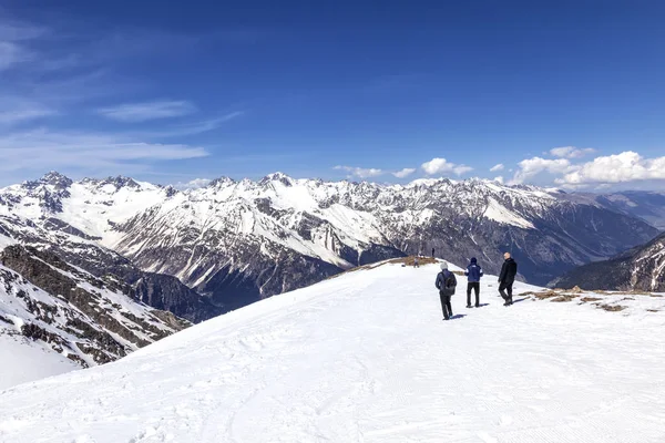 Einer Der Berge Luft Und Skigebiet Dombay — Stockfoto