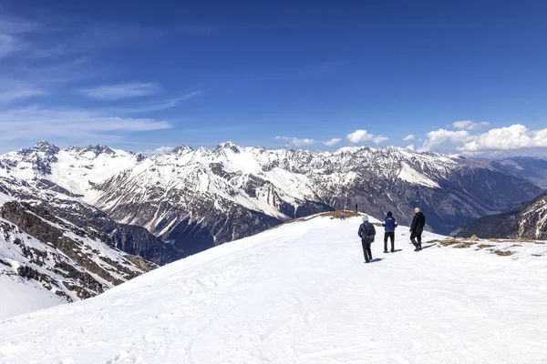 Una Delle Montagne Nella Località Climatica Sciistica Dombay — Foto Stock