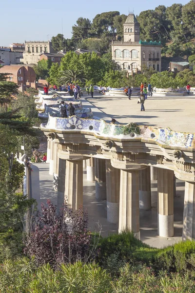 Španělsko Barcelona Může 2014 Park Guell Barceloně Španělsko Park Navrhl — Stock fotografie