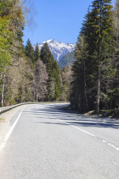 Road Village Dombay Karachay Cherkessia — Stock Photo, Image