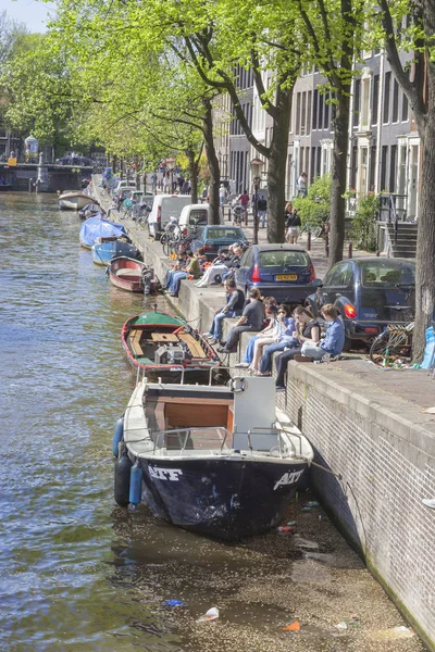 Amsterdam Netherlands May 2011 City Canals Embankments Capital Kingdom — Stock Photo, Image