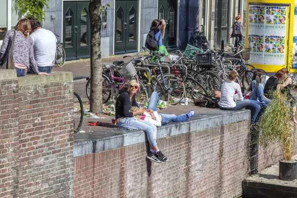 Amsterdam Holandia Może 2011 Miasto Kanałów Nasypów Stolicy Królestwa — Zdjęcie stockowe