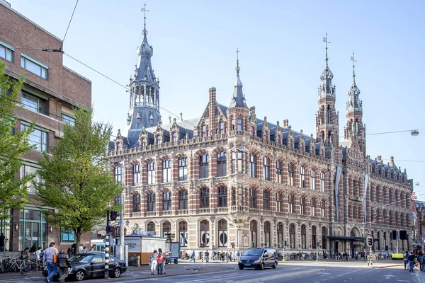 Amszterdam Hollandia 2011 Város Utcáin Királyság Fővárosa Homlokzatú Házak — Stock Fotó