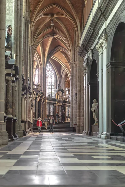 Gent Belgie Může 2011 Interiér Starobylé Středověké Katolické Katedrály Svatý — Stock fotografie