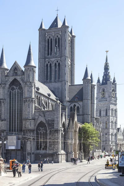 Gent Belgium May 2011 Old Town Historical Part Church Nicholas — Stock Photo, Image