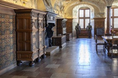 Danimarka. Frederiksborg Kalesi Hillerod şehir içinde. İç