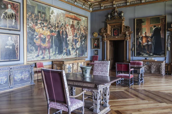 Dania. Zamek Frederiksborg w mieście Hillerod. Wnętrze — Zdjęcie stockowe