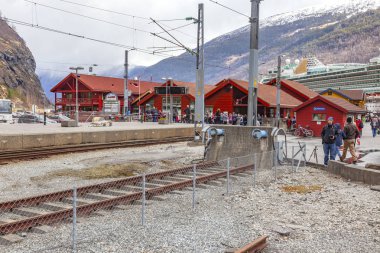 Norveç. Vadi Flomsdalen. Şehir Flam
