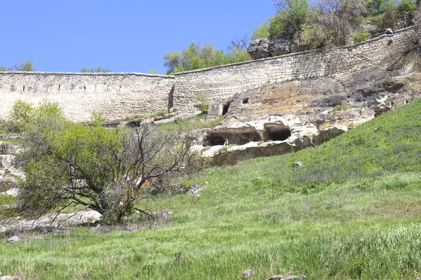 Chufut-Kale, spelaean şehir - kale — Stok fotoğraf