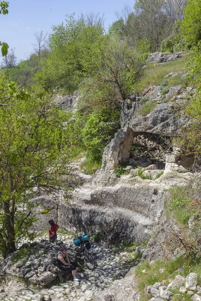 Chufut-Kale, spelaean şehir - kale — Stok fotoğraf