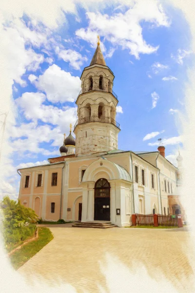 Torzhok. Novotoržský klášter Borisoglebskij. Imitace — Stock fotografie