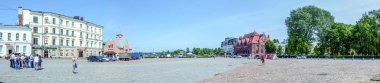 Vyborg'daki Pazar Meydanı. Panorama
