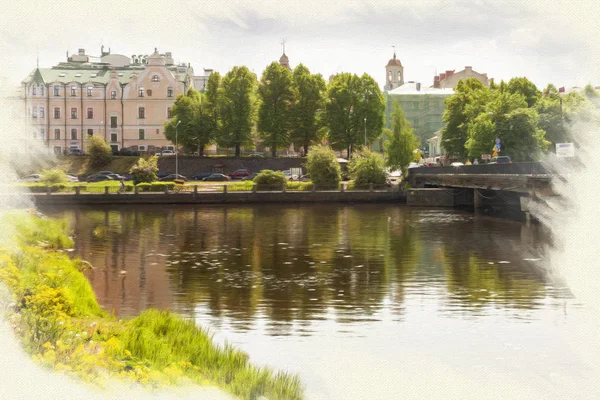 Resmin taklidi. Vyborg Şehri. 30. Gu Dolgu — Stok fotoğraf