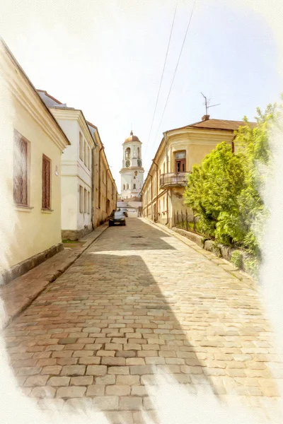 Imitação da imagem. Vyborg. Rua Vodnoy Zastavy (Vesipor — Fotografia de Stock