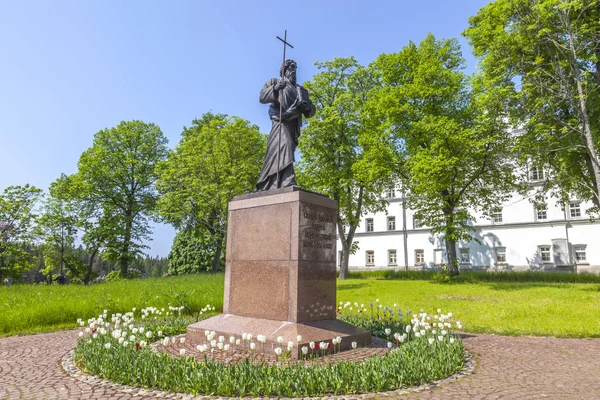 Valaam Island. Monument van St. Andrew de apostel — Stockfoto