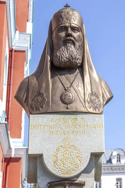 Isla Valaam. Monumento al Patriarca Alexi II — Foto de Stock