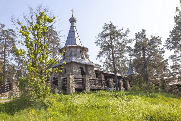 Monastyrsky Island, Valaam. Chapel of all Valaam saints — Stock Photo, Image