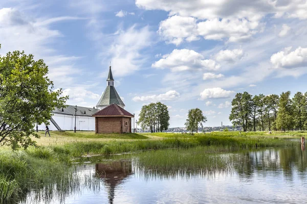 Valdai Iversky Bogoroditsky klasztor Świętego jeziora — Zdjęcie stockowe