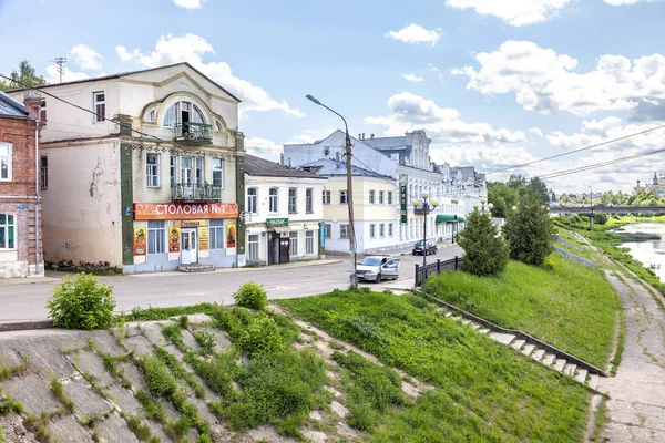 City Torzhok. Cityscape. Embankment — Stock Photo, Image