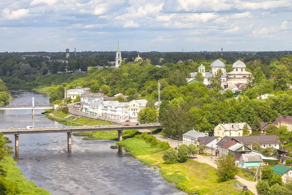 Torzhok şehrinin panoraması — Stok fotoğraf