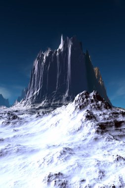 Uzaylı Gezegeni. Çöl. 3d render 