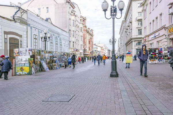 莫斯科。 街头老阿巴特 — 图库照片