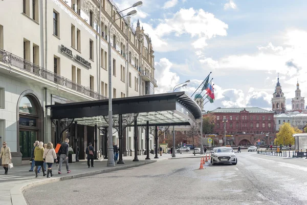 Moscú. Entrada al Hotel Metropol — Foto de Stock