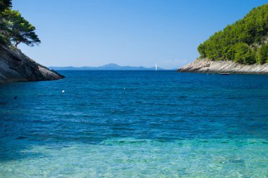 Beautulif deniz defne ile temiz mavi su