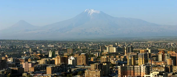 Veduta Del Maestoso Monte Ararat Erevan Armenia Leggendario Luogo Riposo — Foto Stock