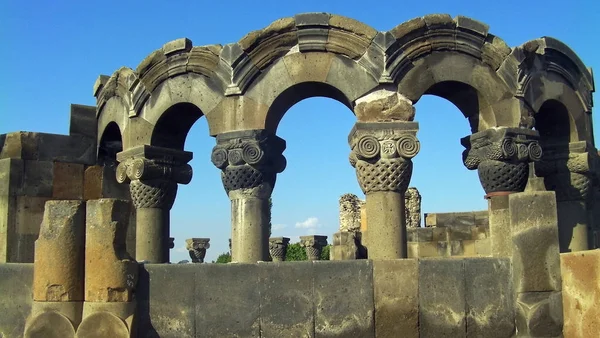 Ruins 7Th Century Zvartnots Cathedral Armenia — Stock Photo, Image