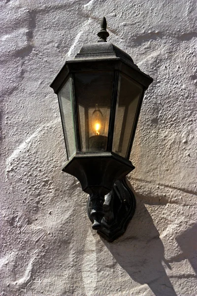 Lanterna Antiga Parede Close — Fotografia de Stock