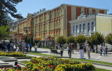 Kislovodsk, Rusya Federasyonu - 09 Eylül 2017: ünlü şehir, Merkez park - süsleme ve gurur Kislovodsk, Kafkasya, Rusya Federasyonu.