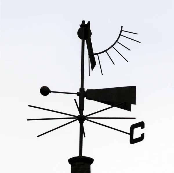 Silhouet van wind Vane — Stockfoto