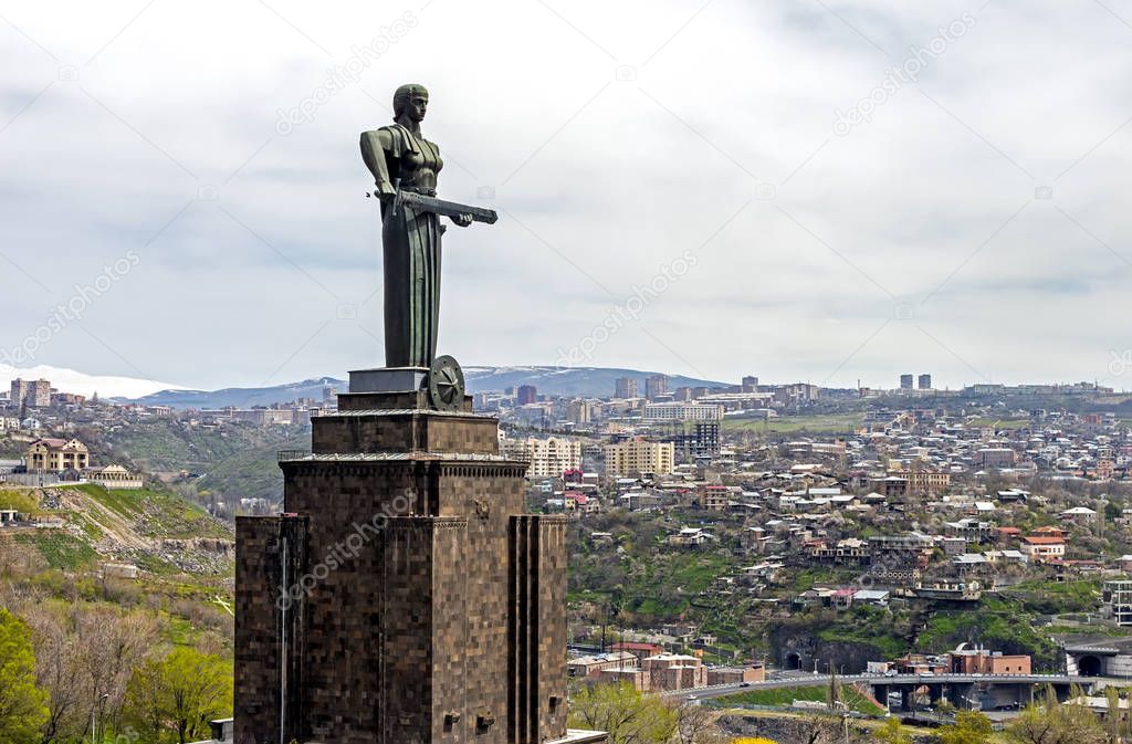 Mother Armenia Statue in Yerevan.
