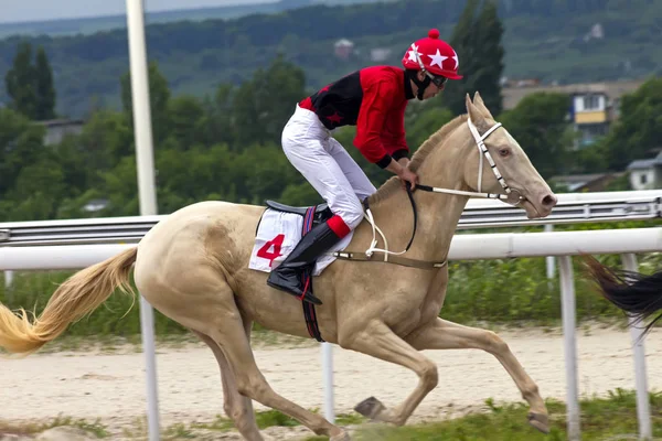 ピャティゴルスク・ヒッポドロームの競馬. — ストック写真