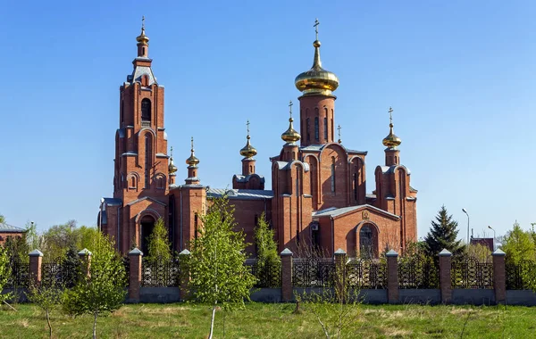 Russian church in city Mineralnye Vody. — Stock Photo, Image