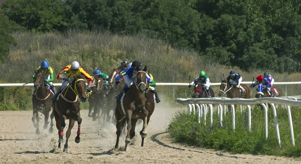 Carrera de caballos en Pyatigorsk . — Foto de Stock