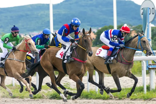 Corrida de cavalos em Pyatigorsk . — Fotografia de Stock