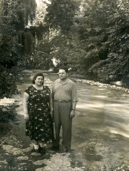 Portrait Vintage Couples Amoureux Caucase Nord 1954 — Photo