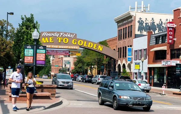 Golden Colorado Yhdysvallat Syyskuu 2019 Golden Colorado Main Street Johon — kuvapankkivalokuva