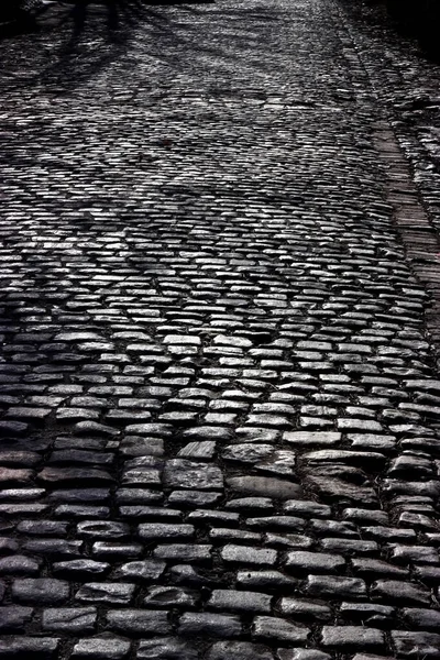 Old Road Paved Evening Sunshine — Stock Photo, Image